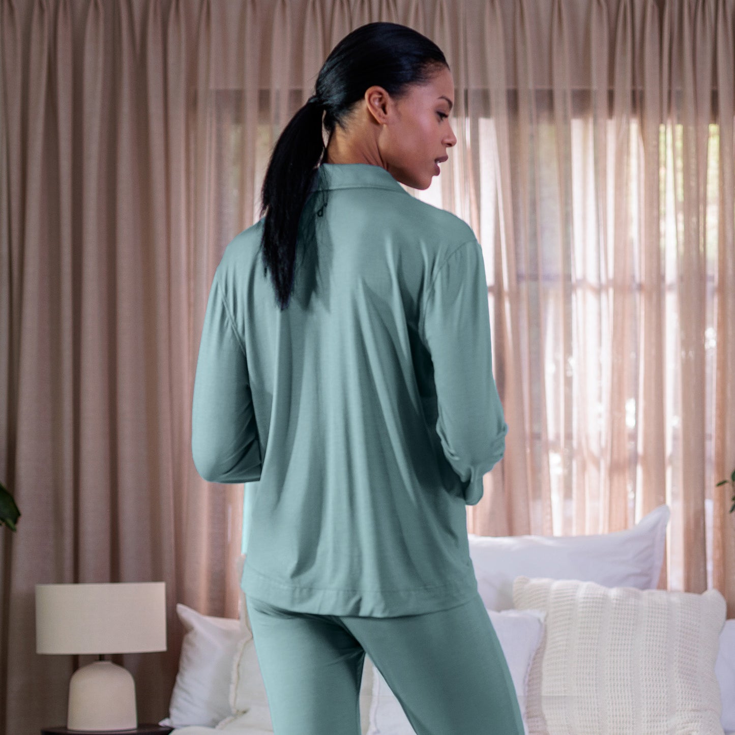 Pyjama Damen || Frosted sage