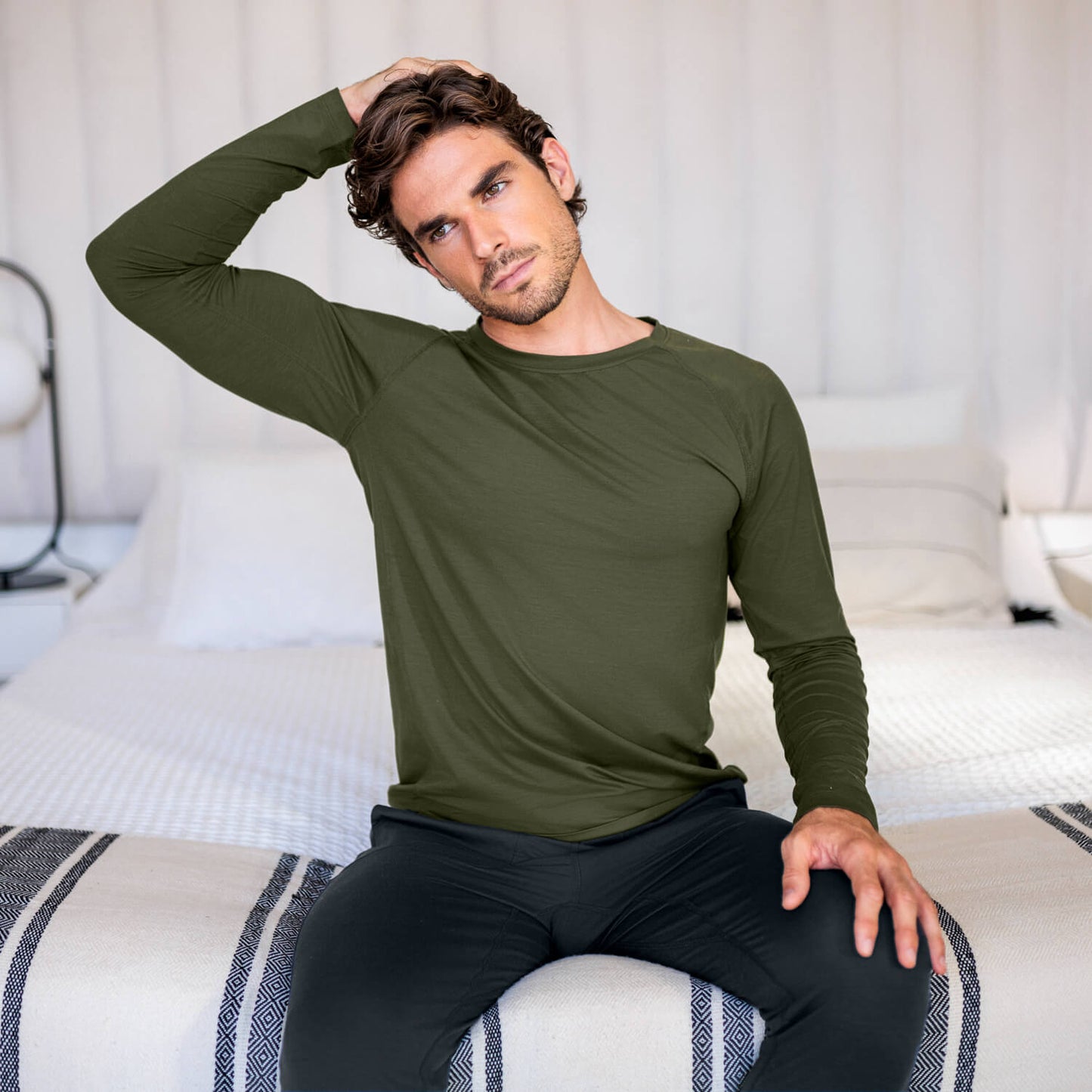 Langarmshirt Recovery Herren || Olive green