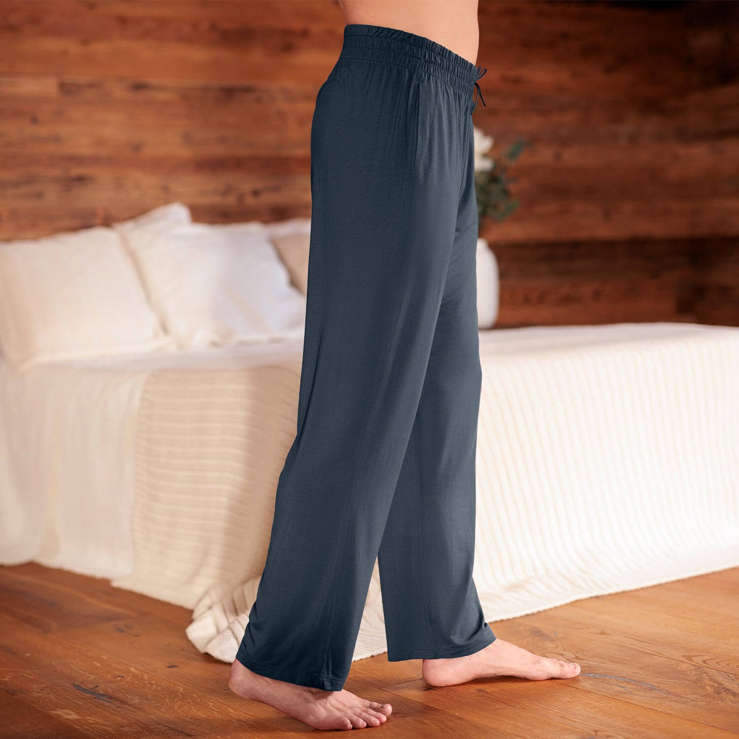 Bequeme Pyjamahose Herren || Deep grey