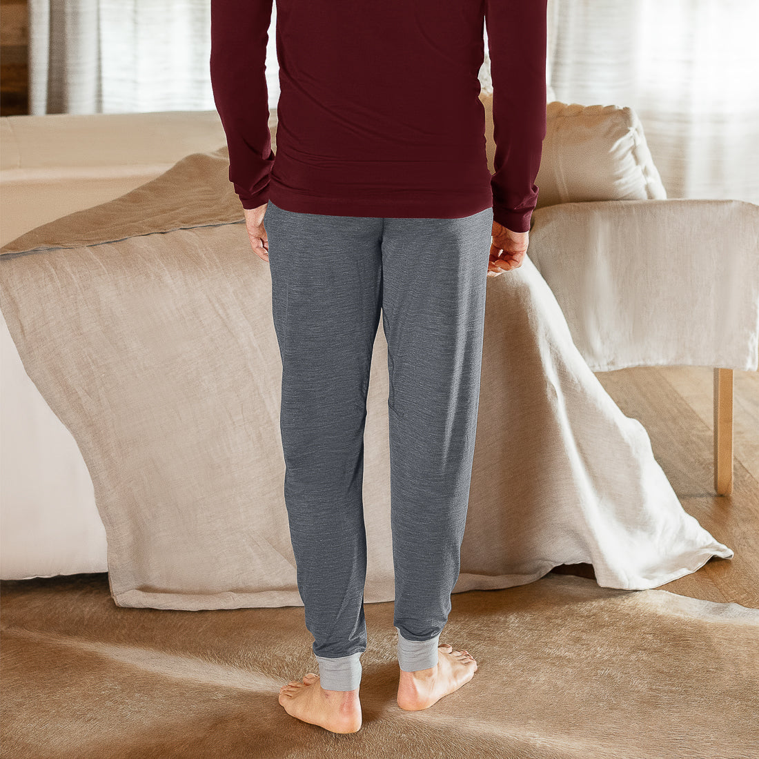Merino Schlafanzug || Dark grey melange