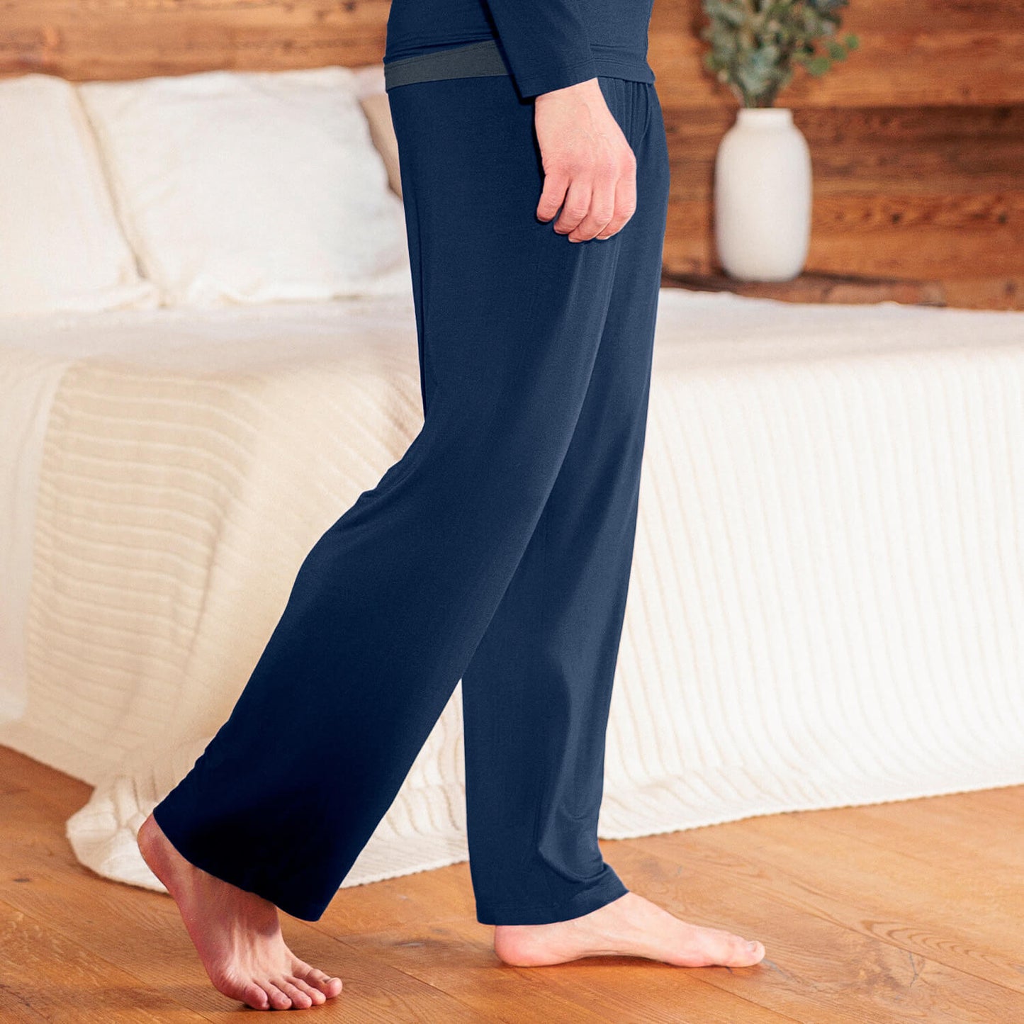 Bequeme Pyjamahose Herren || Midnight blue