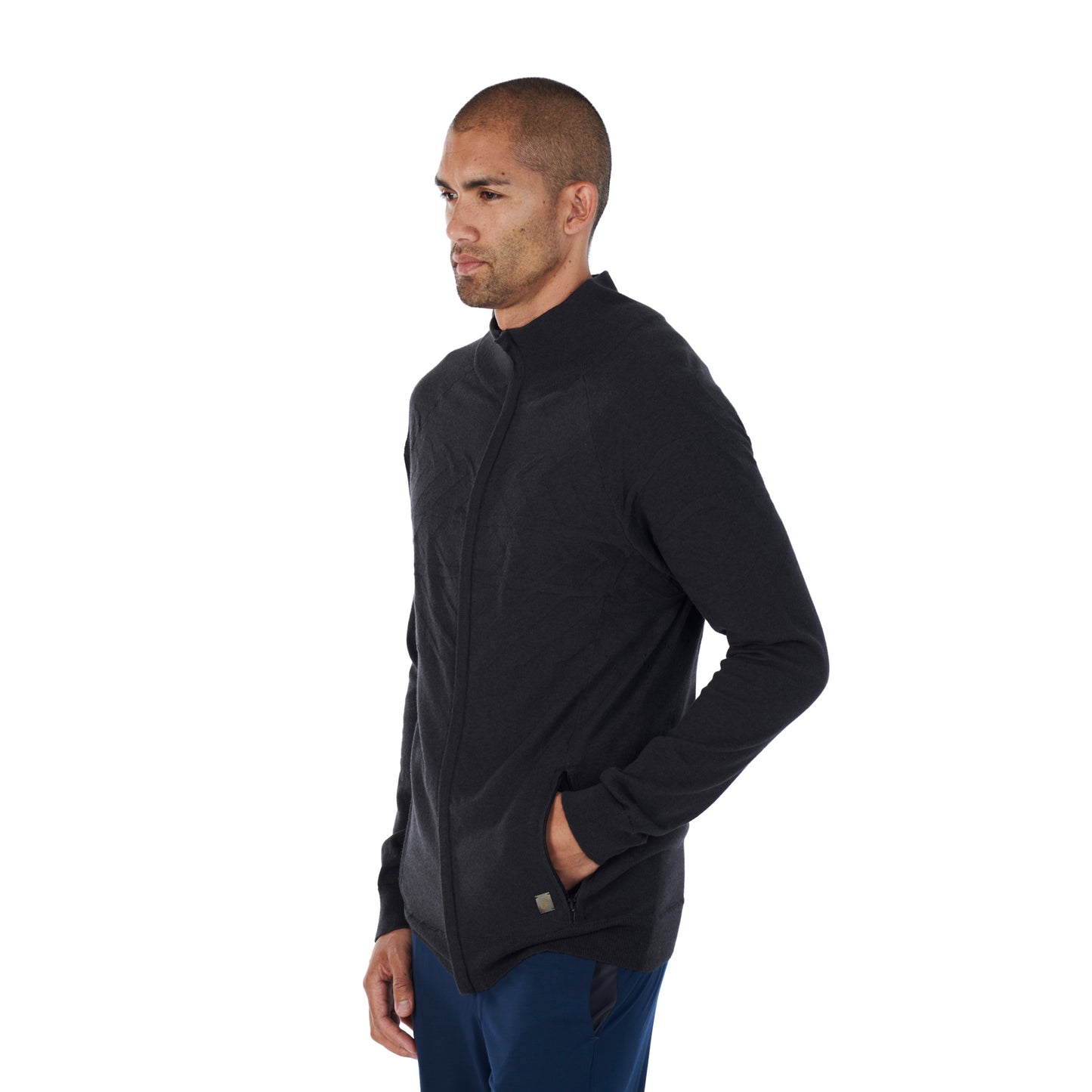 strickjacke herren merinowolle || Charcoal