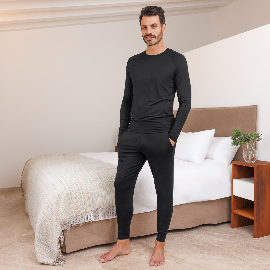 Pyjama Hose Herren || Black