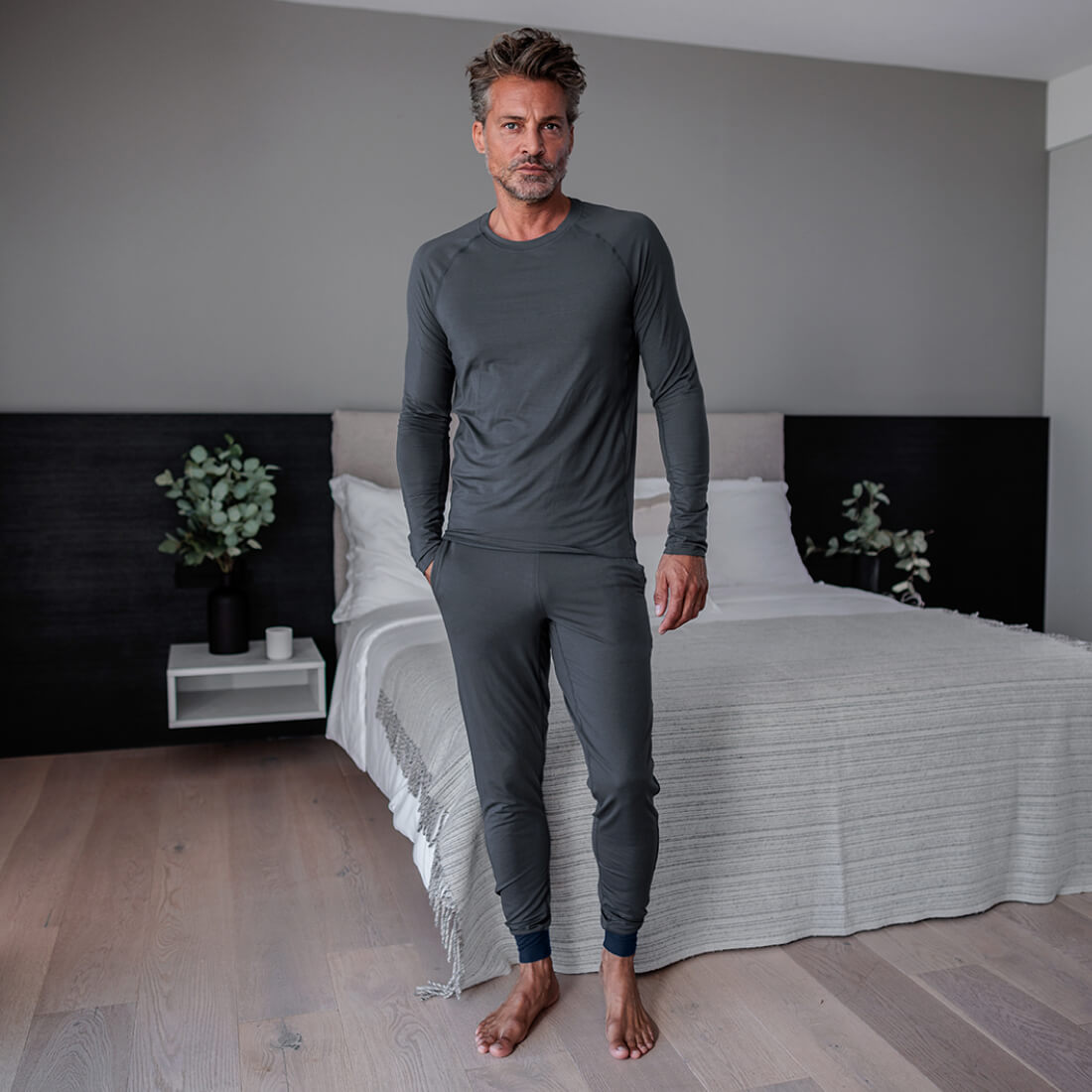 Schlafanzug Herren || Deep grey