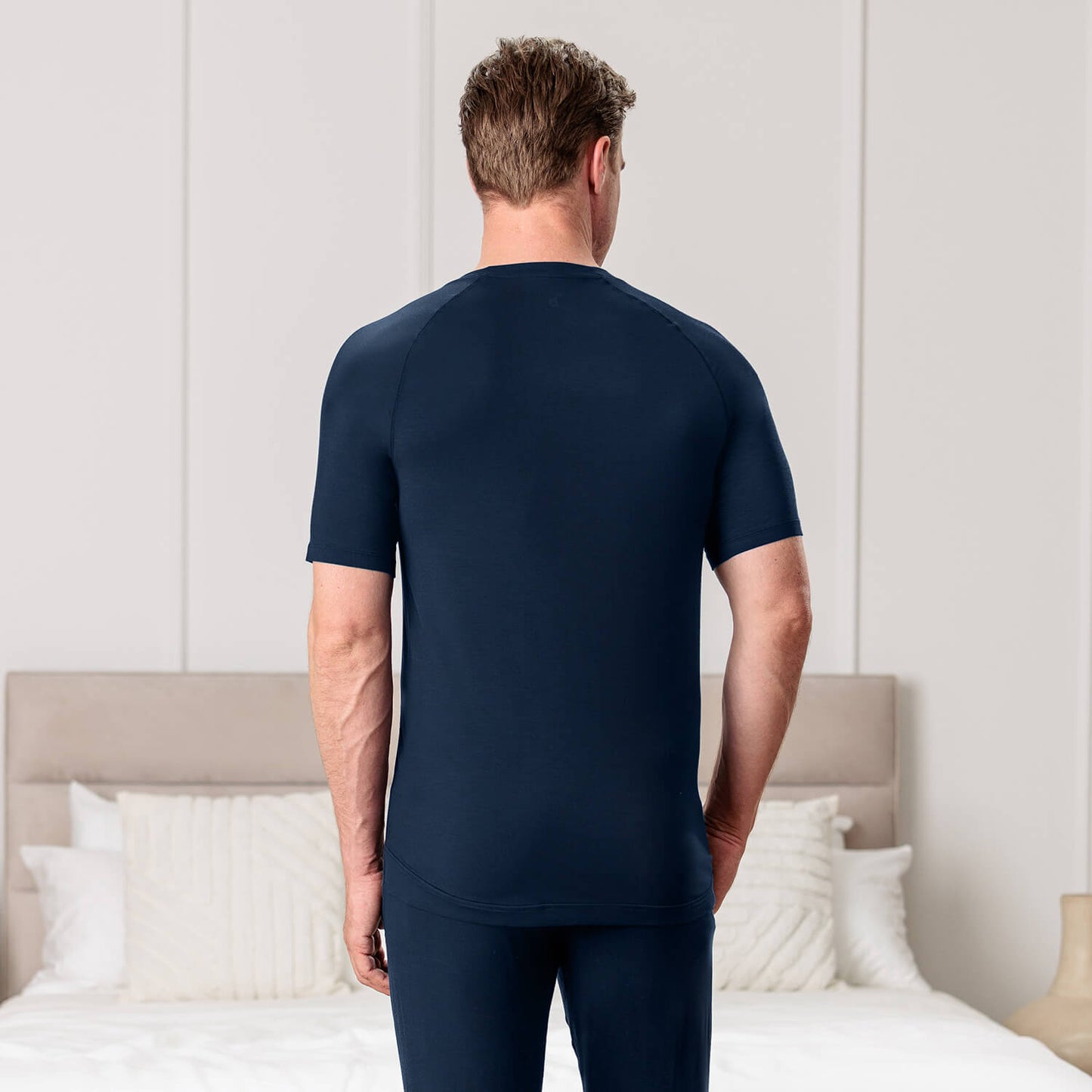 Atmungsaktives Pyjama-Top für Herren || Midnight blue