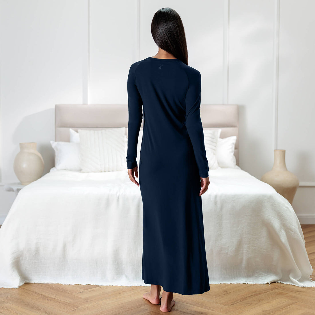 Atmungsaktives Nachthemd || Midnight blue