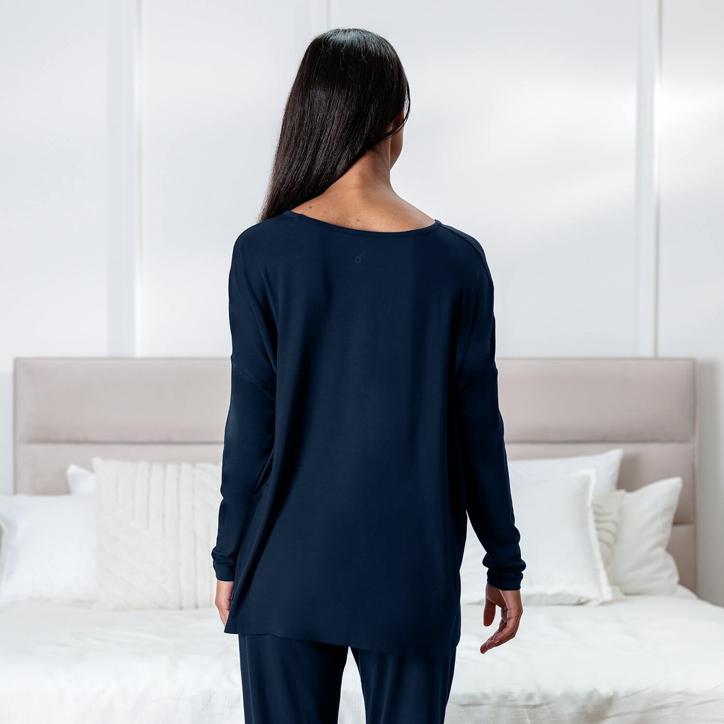 Atmungsaktives Pyjama-Top für Damen || Midnight blue