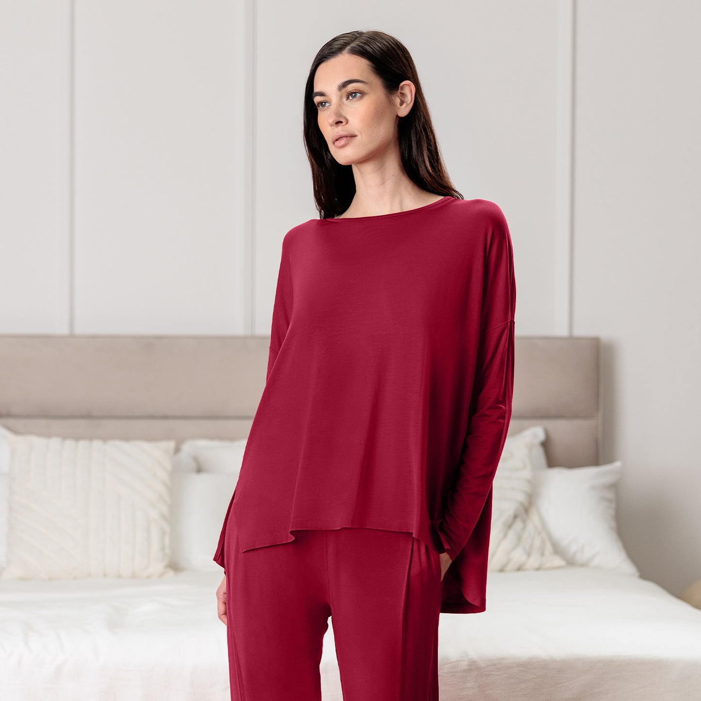 Langarmshirt Damen || Ruby Plum