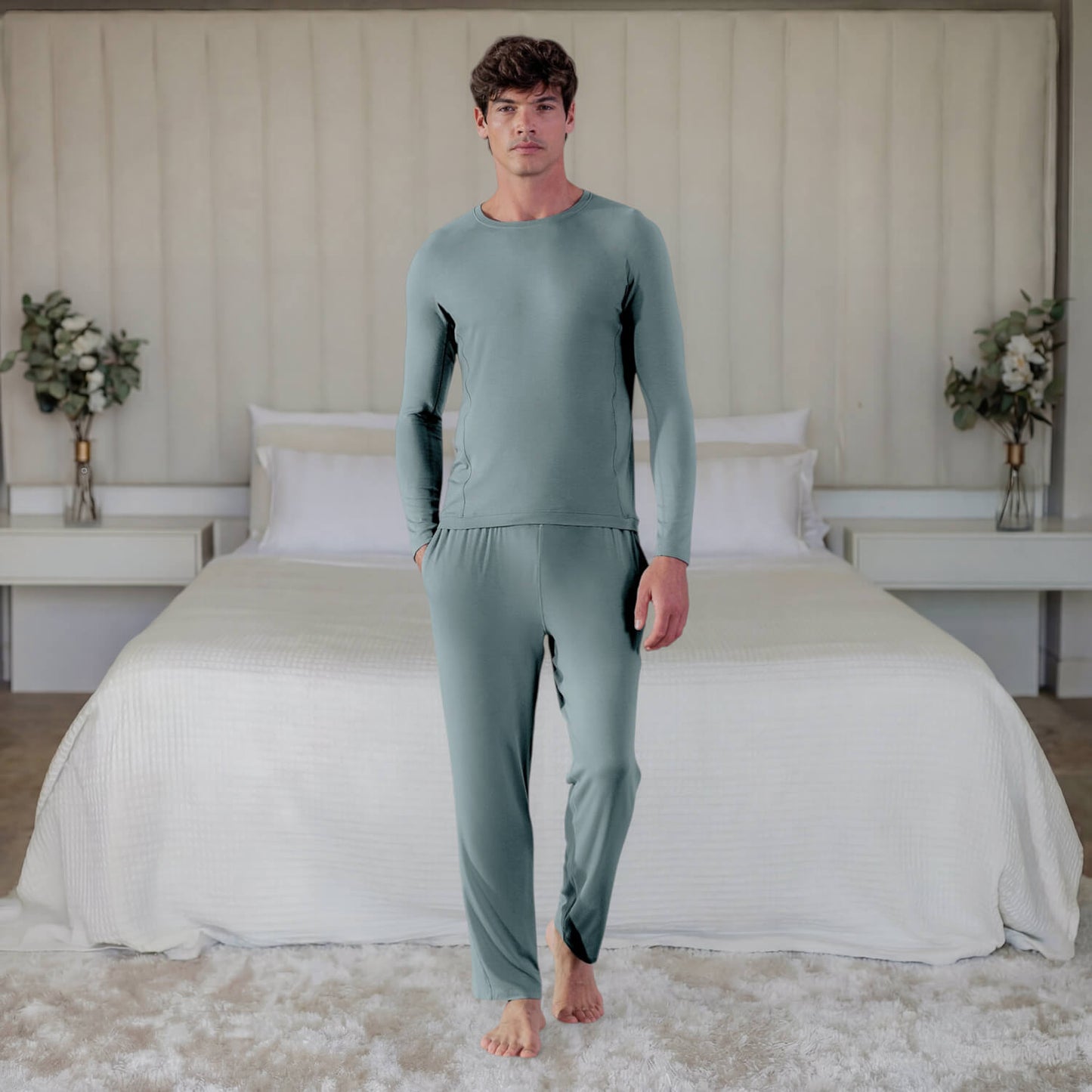 Kollagen Pyjamas Herren || Frosted Sage