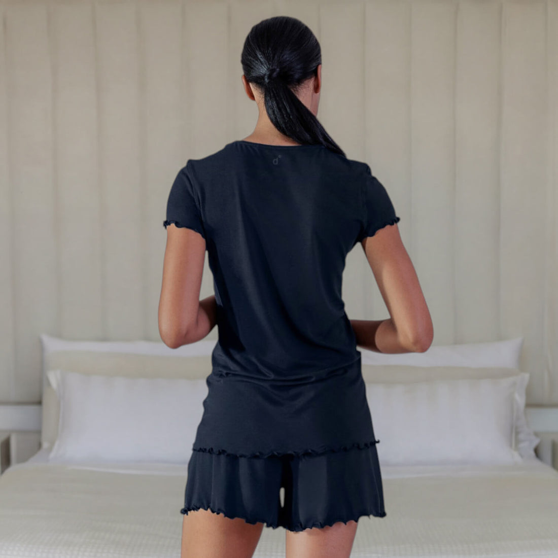 Kollagenhaltige Nachtwäsche für Damen || Navy blue