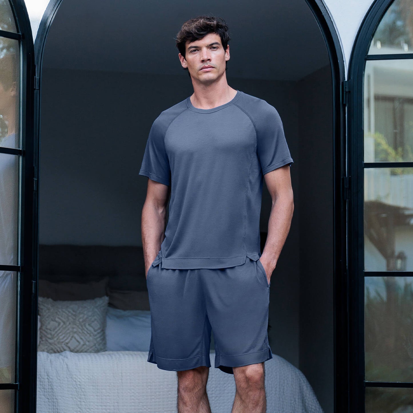 Kühlendes Herren T-shirt || Coastal blue