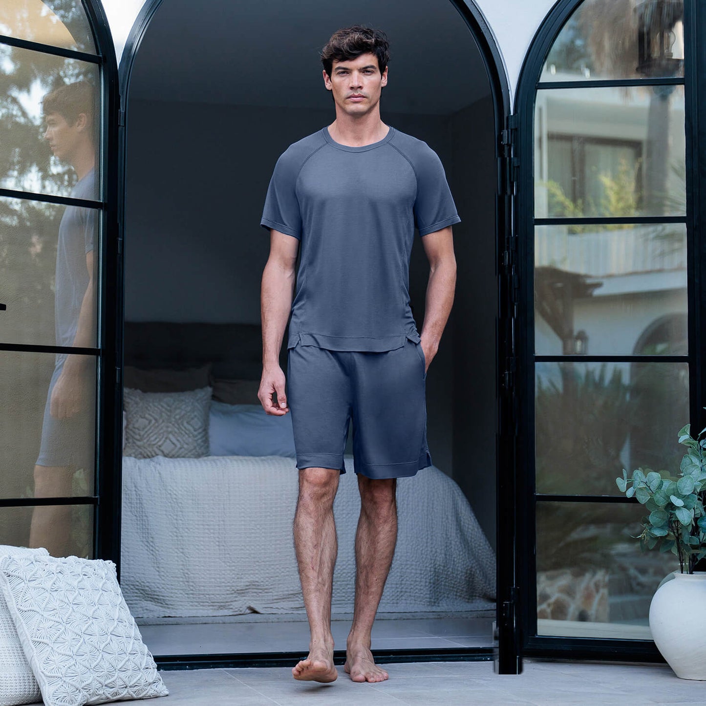 Kühlendes Herren T-shirt || Coastal blue
