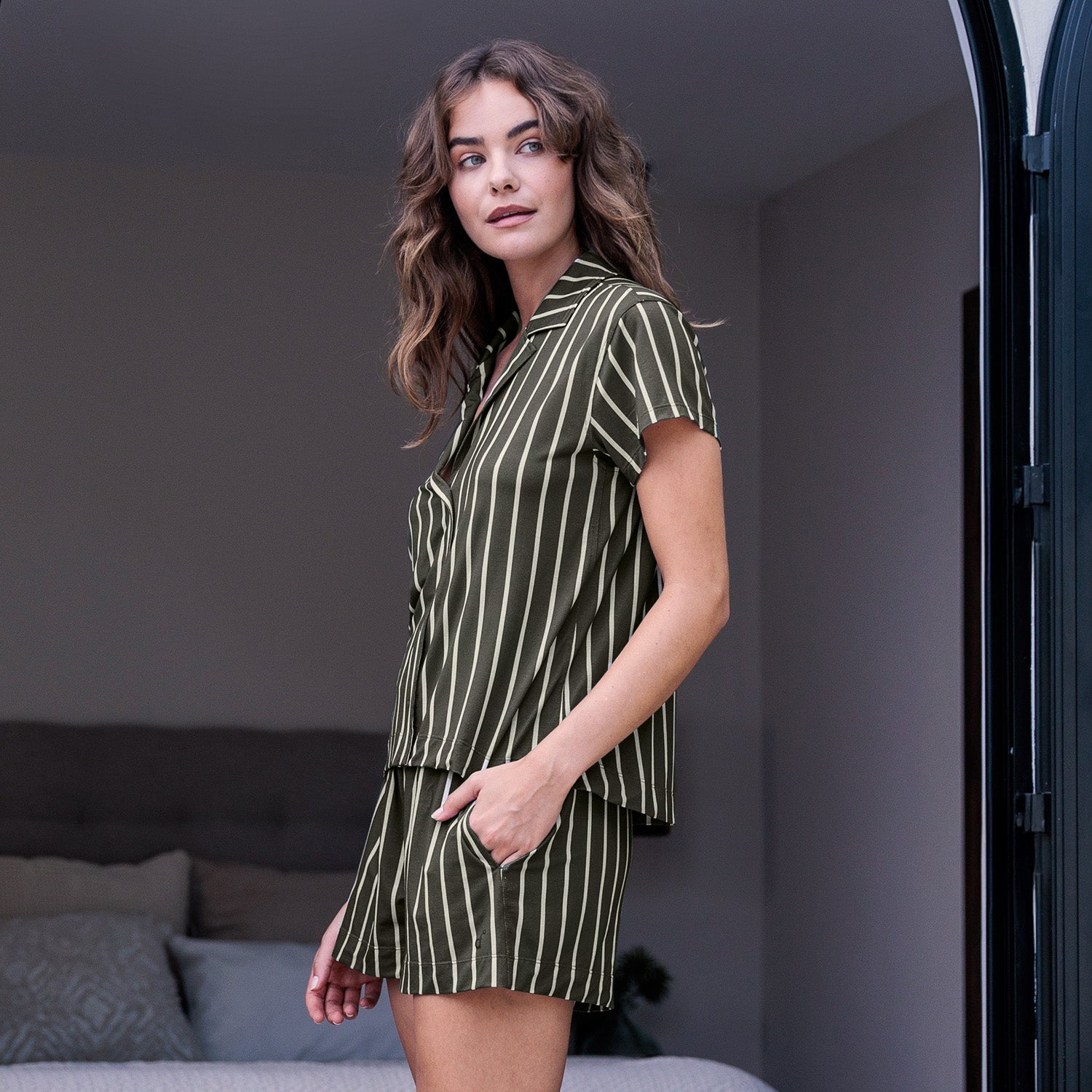 Kuhlendes Pyjamatop Damen || Classic stripes