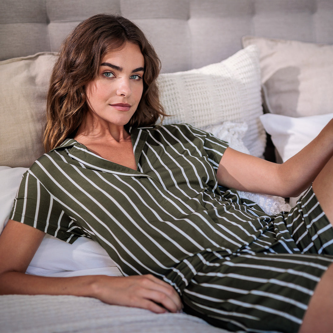 Kuhlendes Pyjamatop Damen || Classic stripes