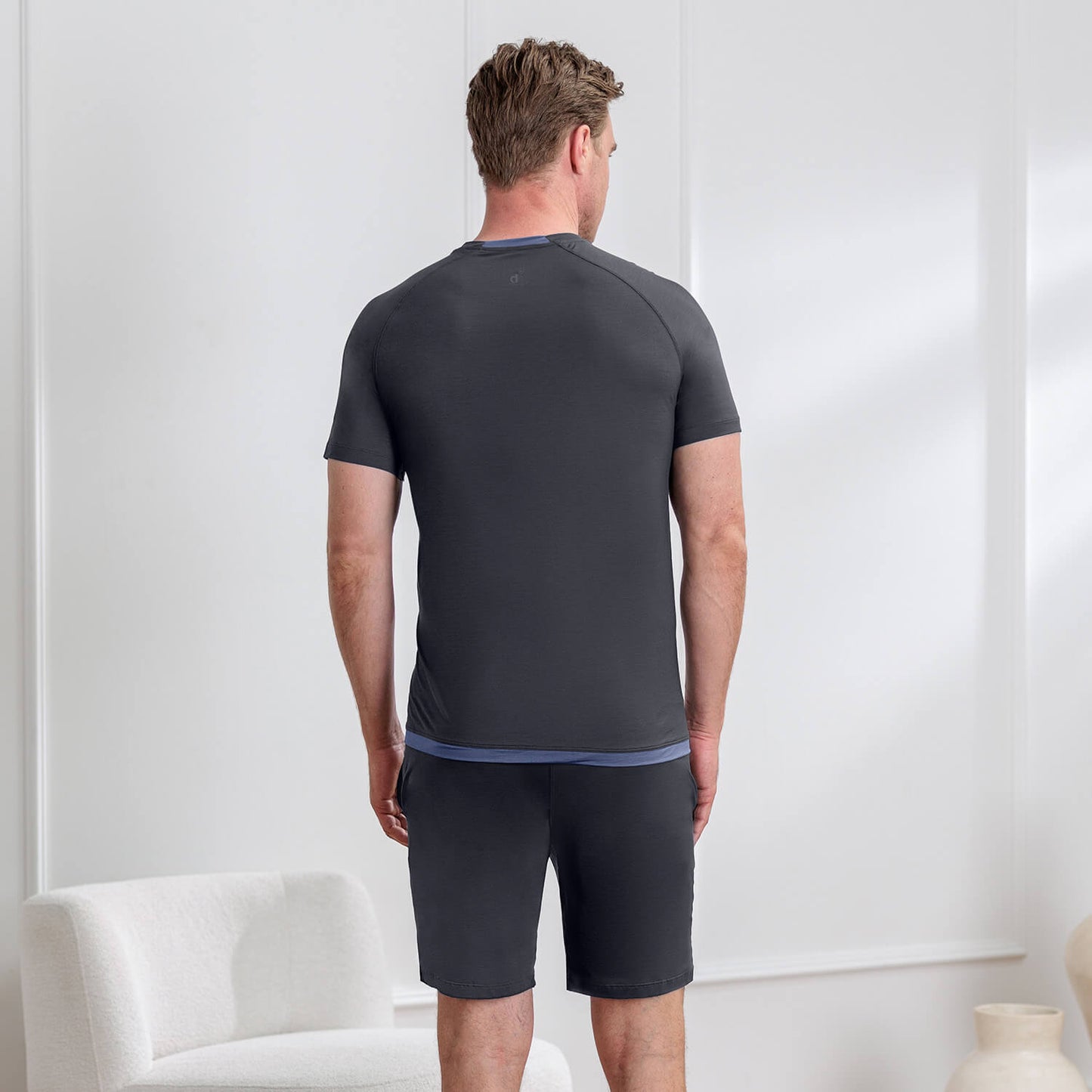 Sommer Pyjama Herren || Cool grey