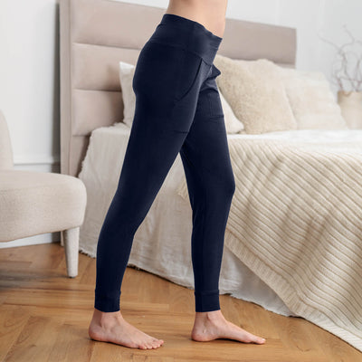 Merino Schlafanzug Damen Hose || Winter night melange