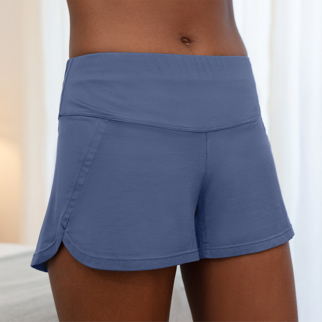 Sommer Pyjama Shorts || Coastal blue