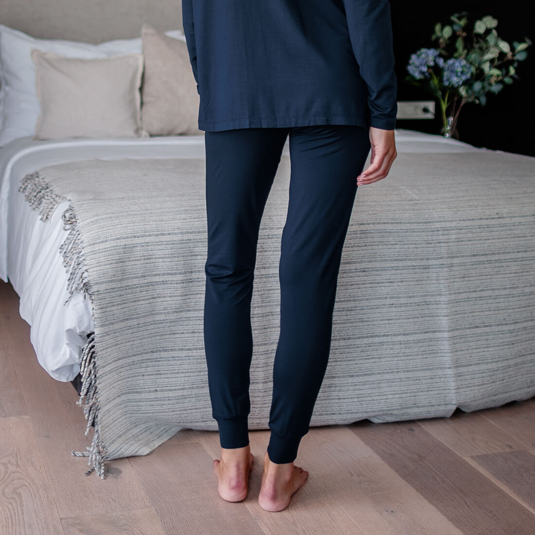 Pyjama Hose Damen || Midnight blue