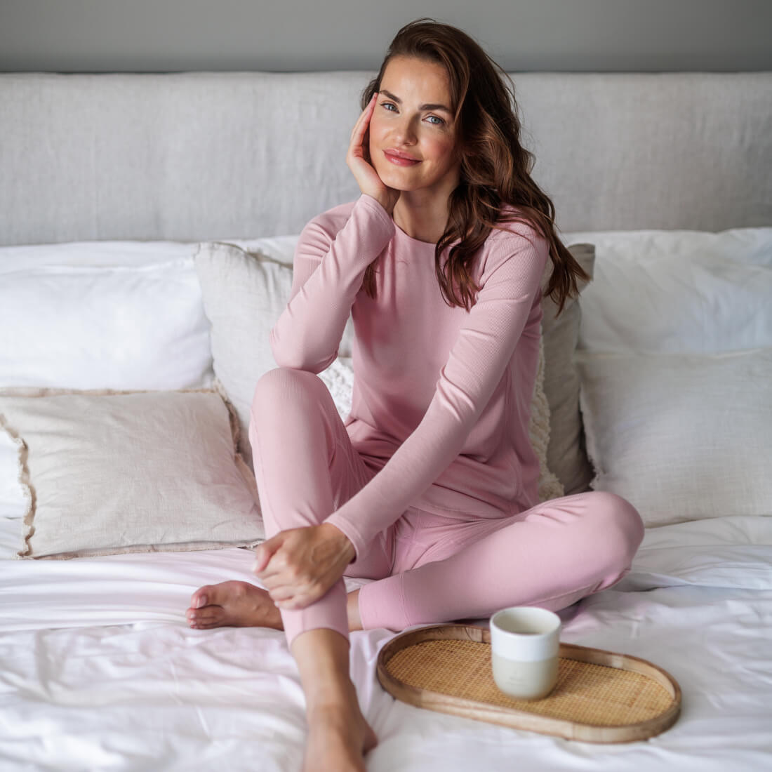 temperaturregulierende Pyjama Hose || Rose