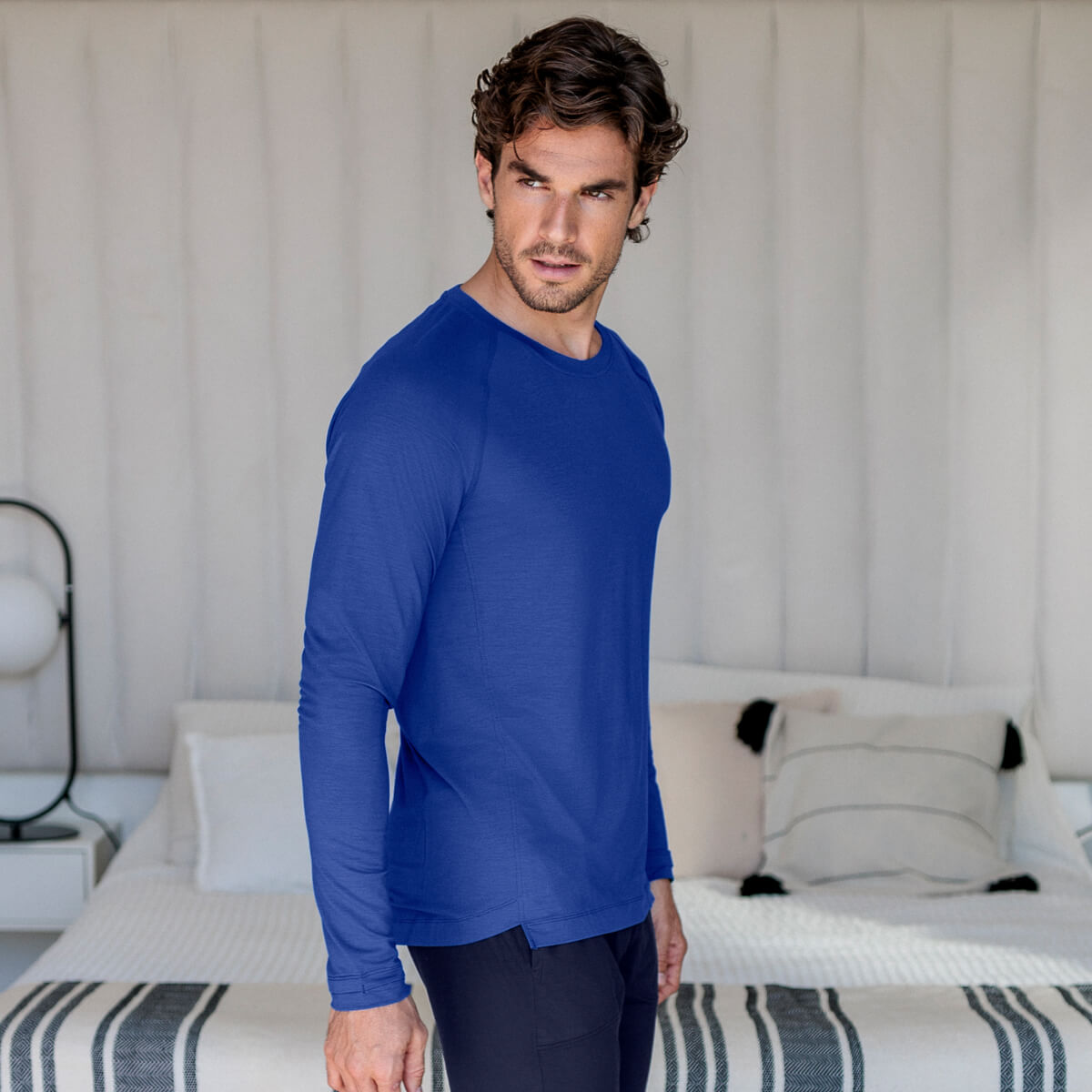 Recovery Pyjama Oberteil || Azure blue