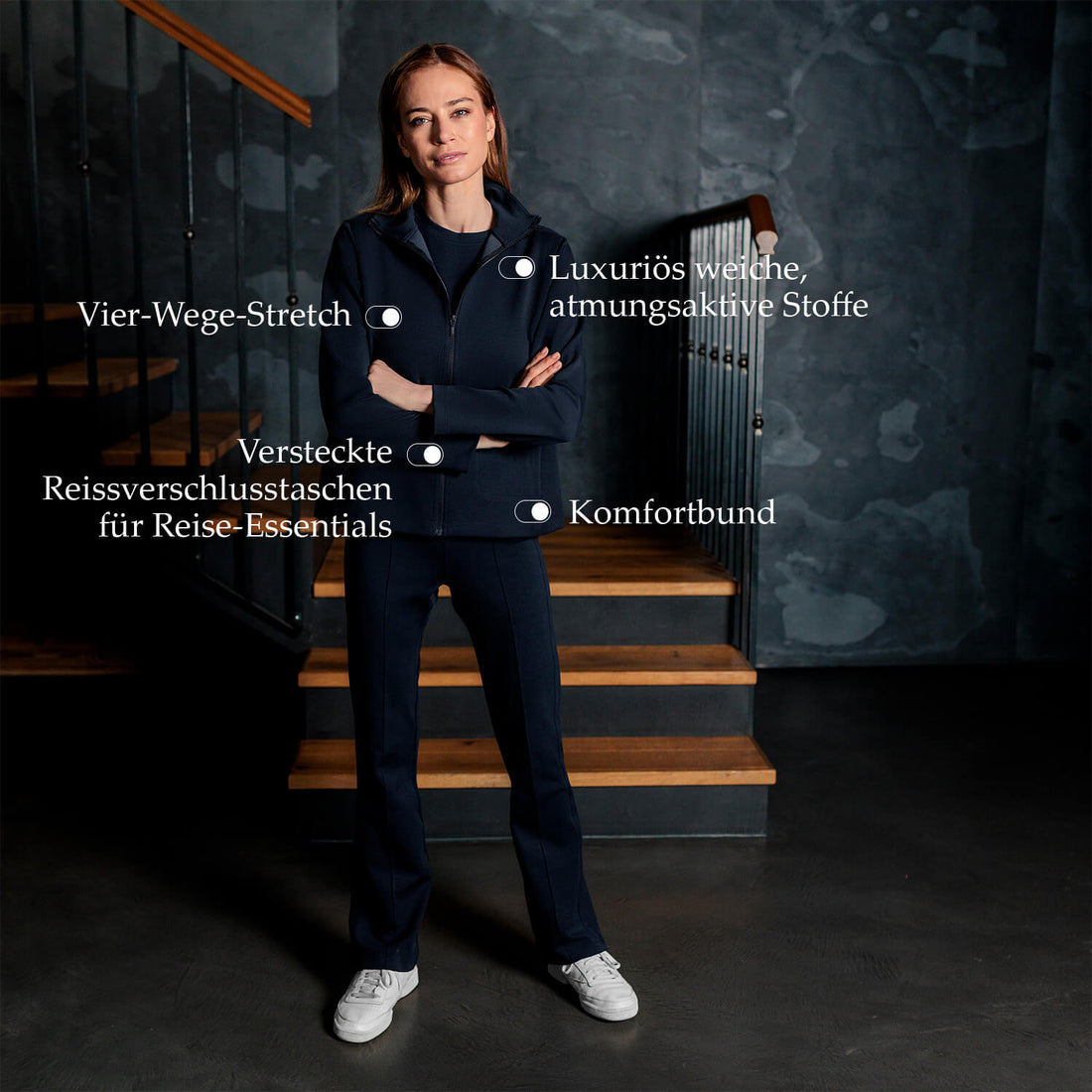 Damen Reisejacke || Navy blue