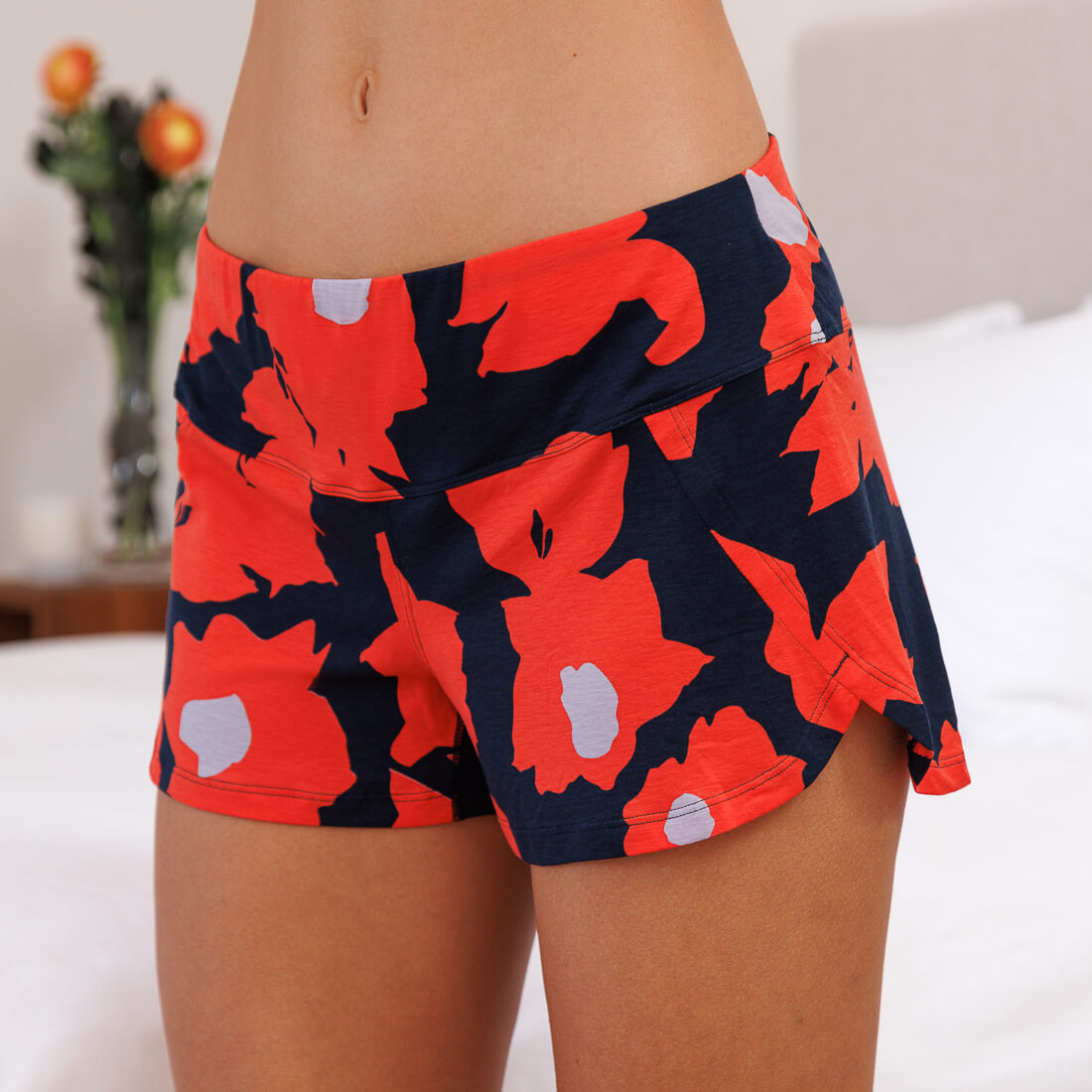 Sommer Pyjama Shorts || Orange blossom