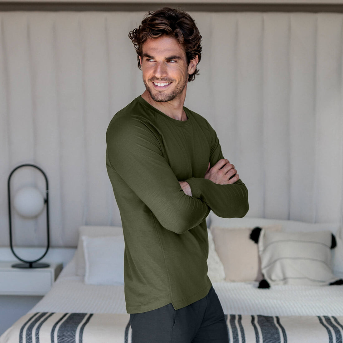 Langarmshirt Recovery Herren || Olive green