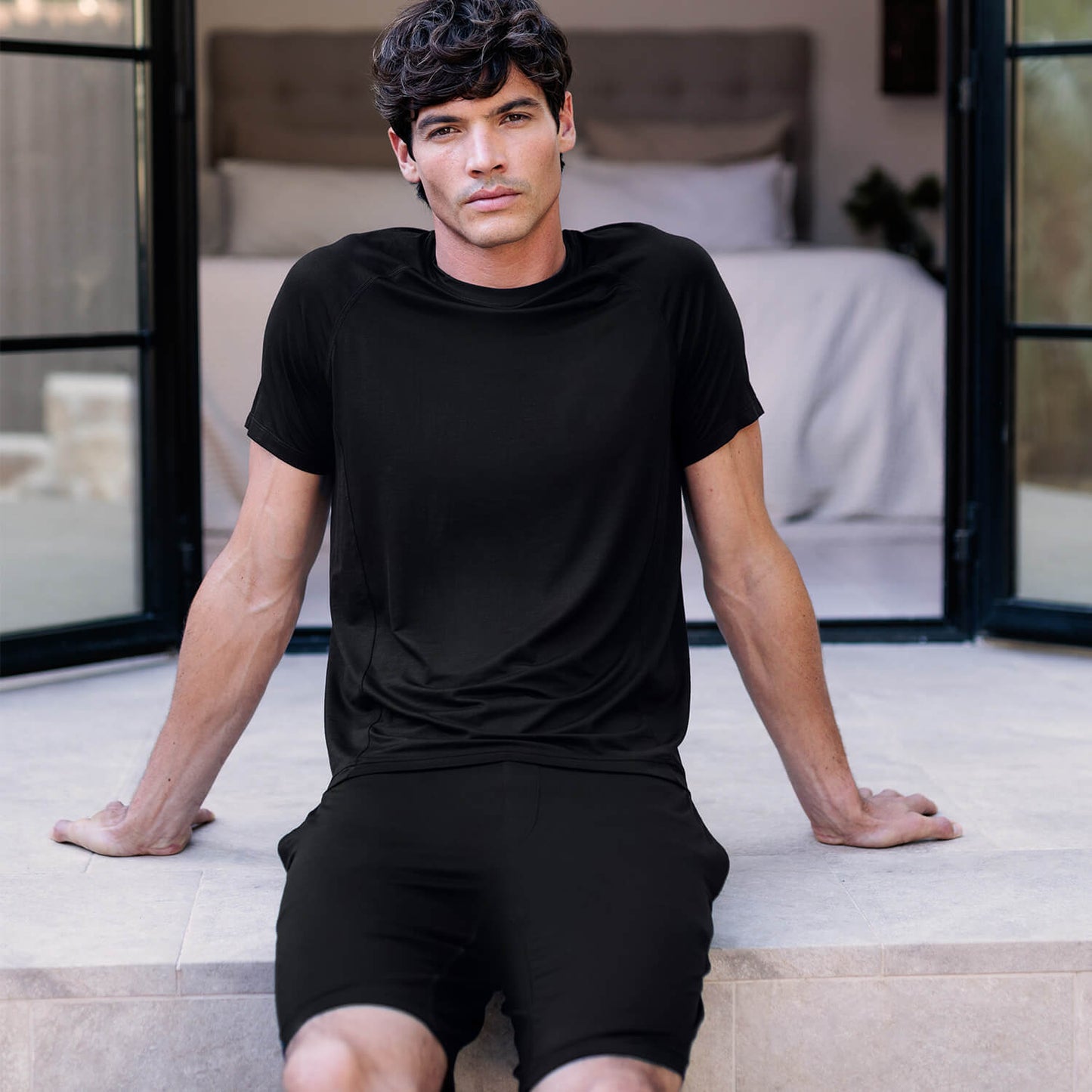 Sommer Schlafshorts Herren || Black