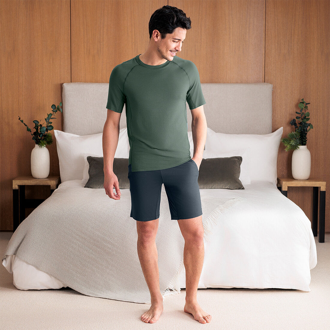 Pyjamas Shorts Herren || Deep grey