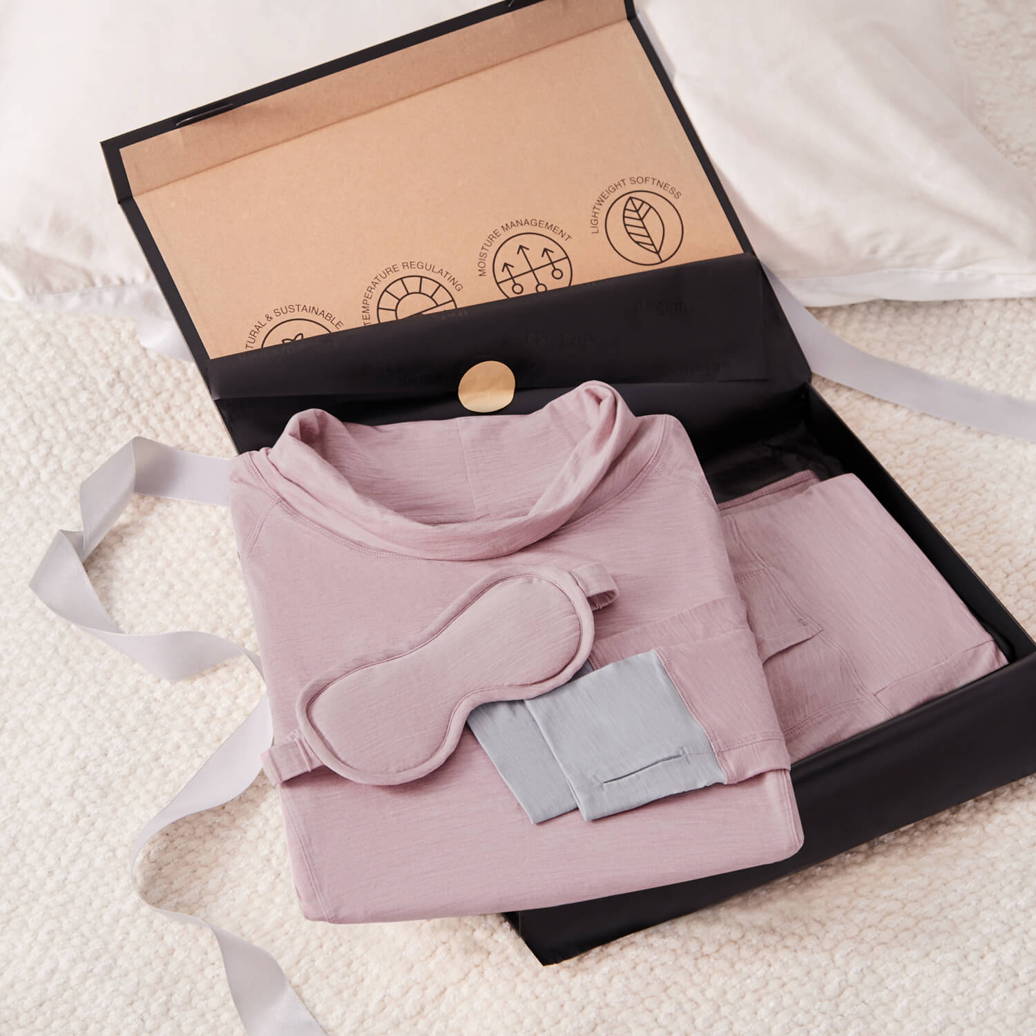 Geschenkset Pyjamas || Dusty pink melange