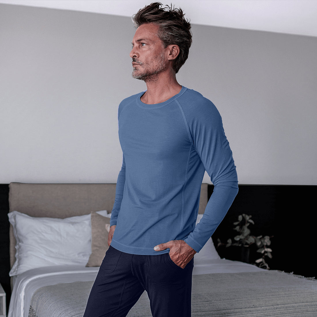 Pyjama für sensible Haut || Ocean blue