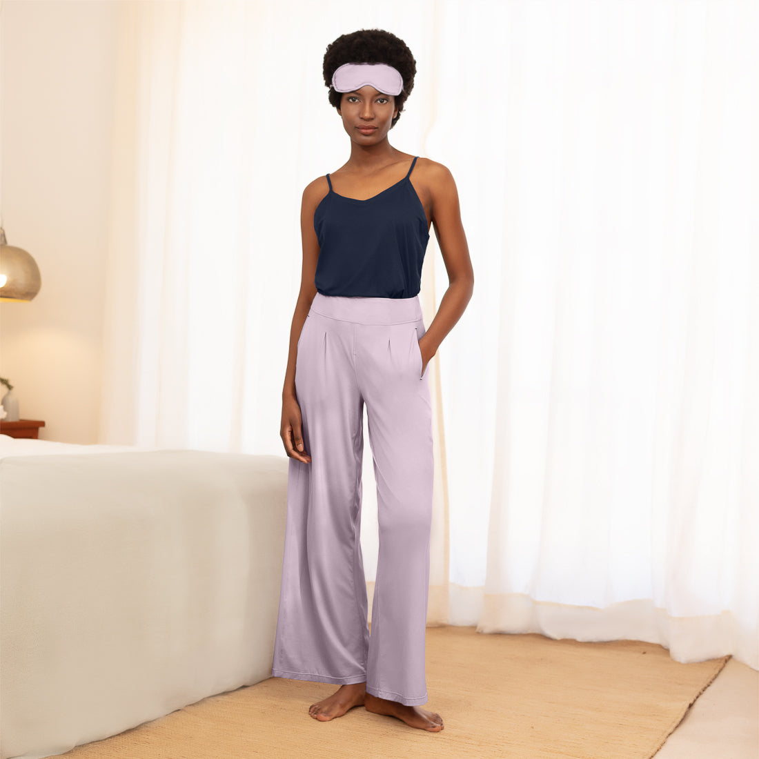 Kühlende Pyjamahose Damen || Lavender