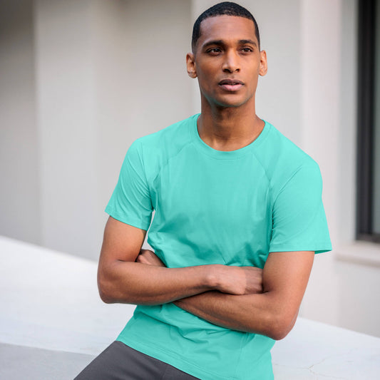 Schlaf T-Shirt Herren || Turquoise