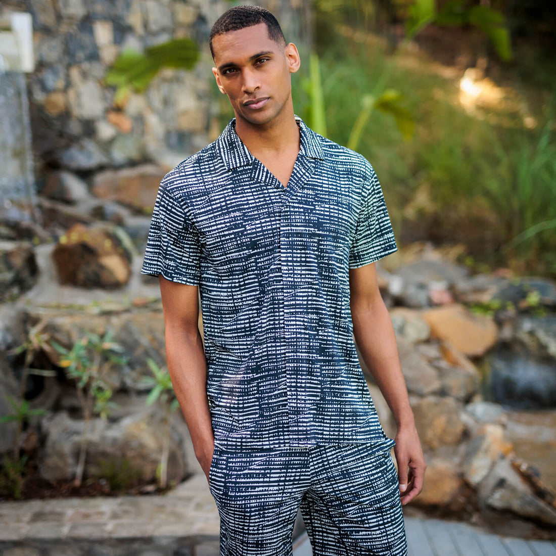 Pyjama Shirt Herren || Mountain torrent