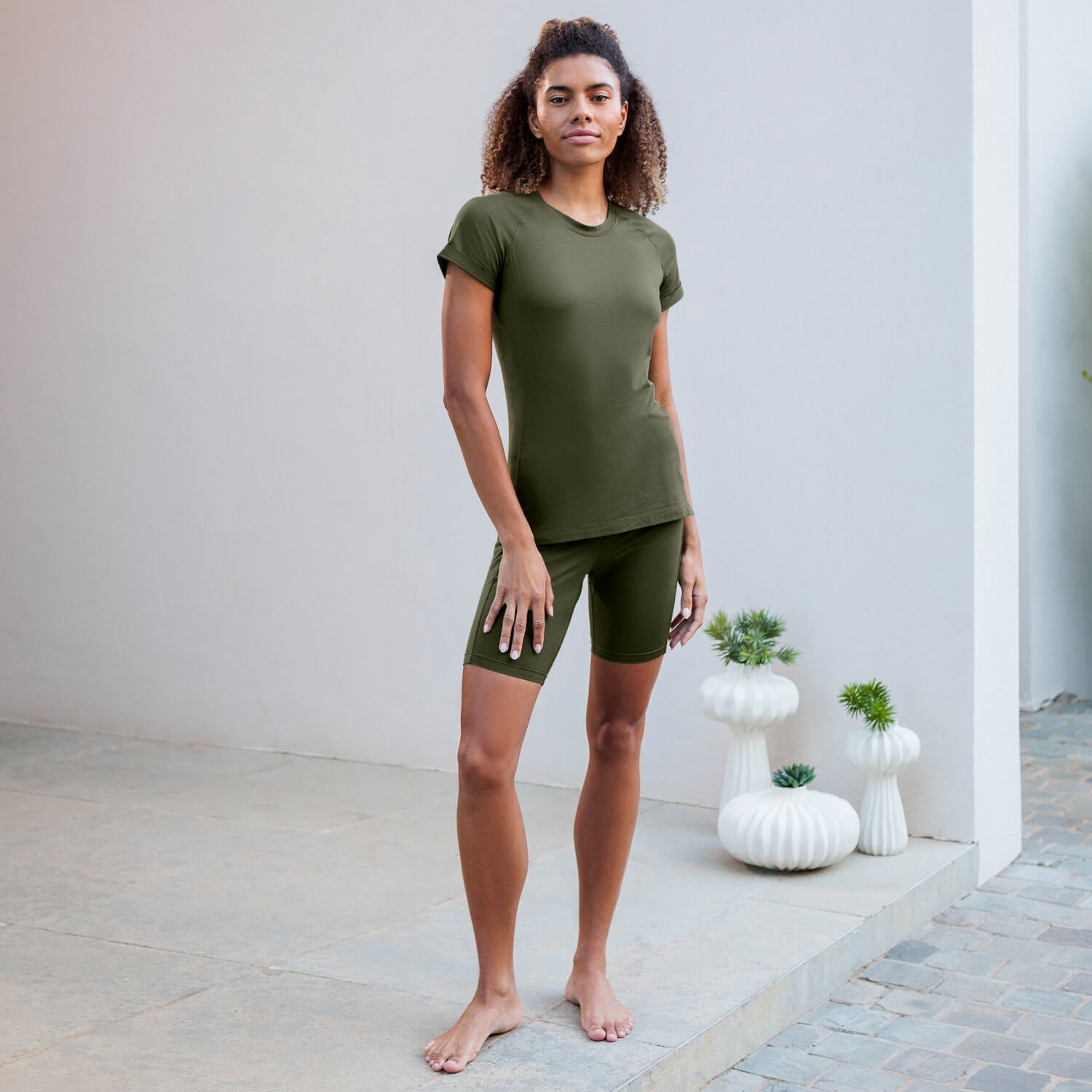 Recovery Damen T-shirt || Olive green