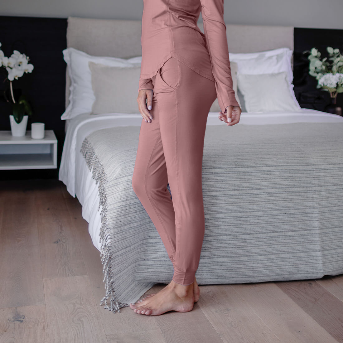 Pyjama Hose || Sunrise rose