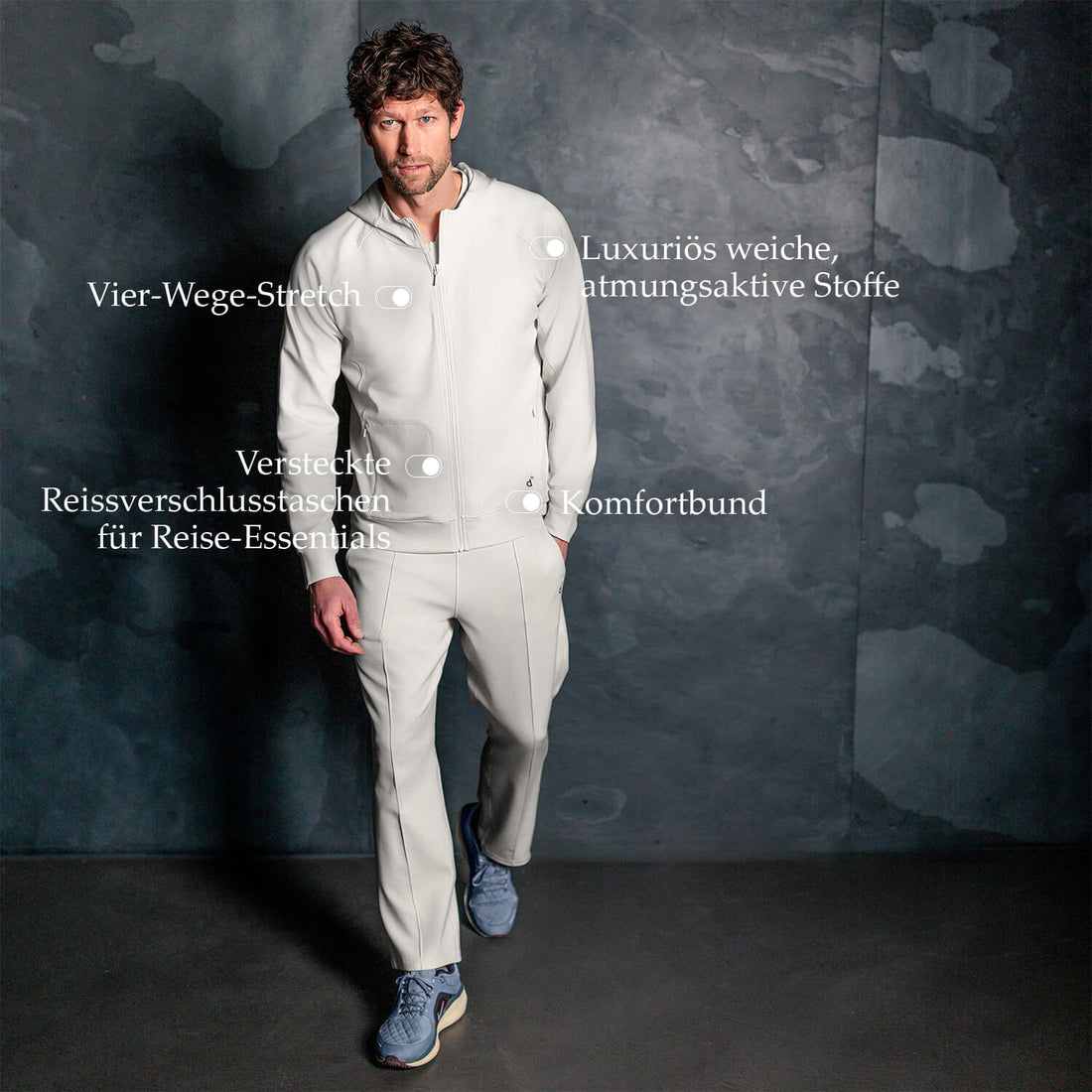 Reisejacke Herren || Sandstone