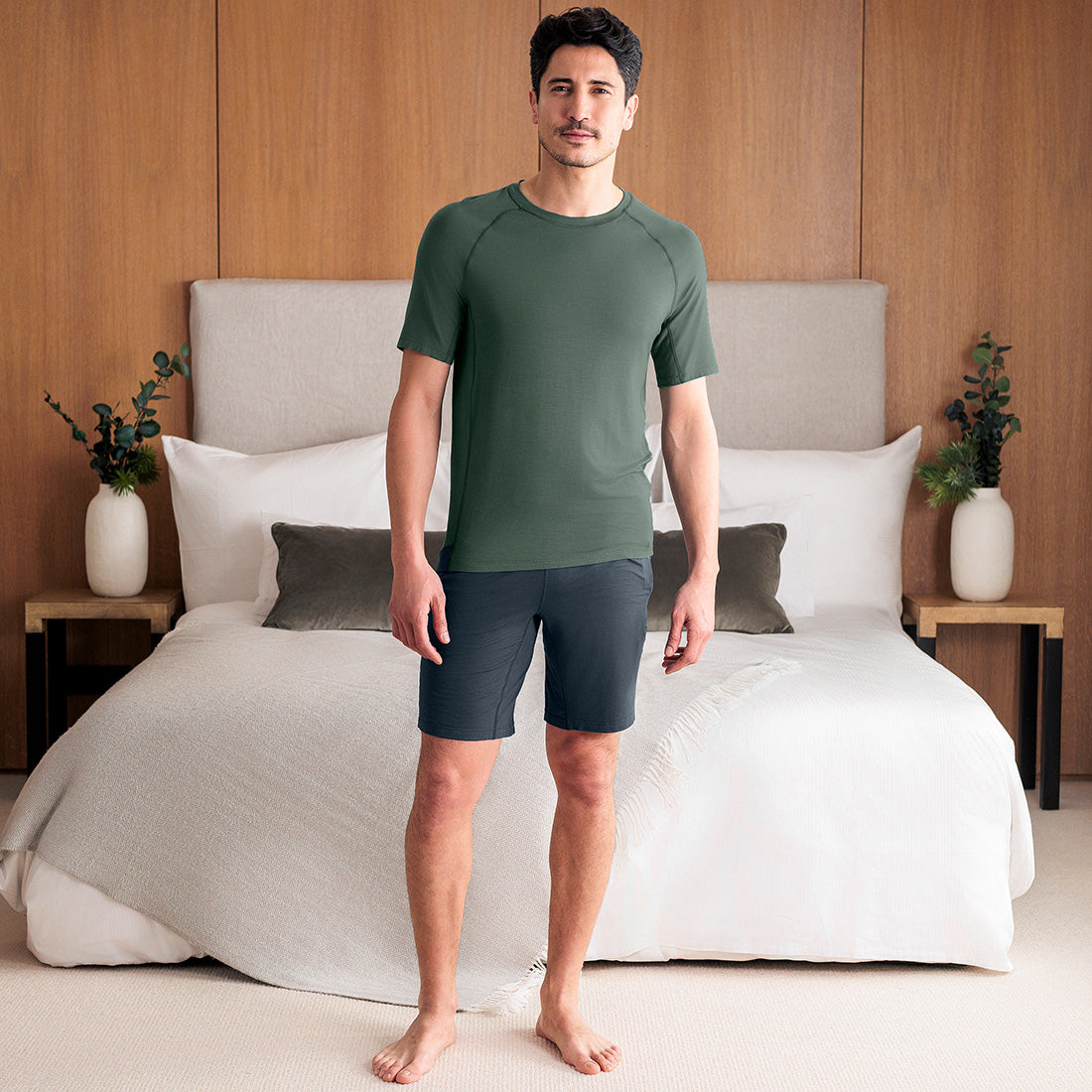 Schlaf T-shirt Herren || Balsam green