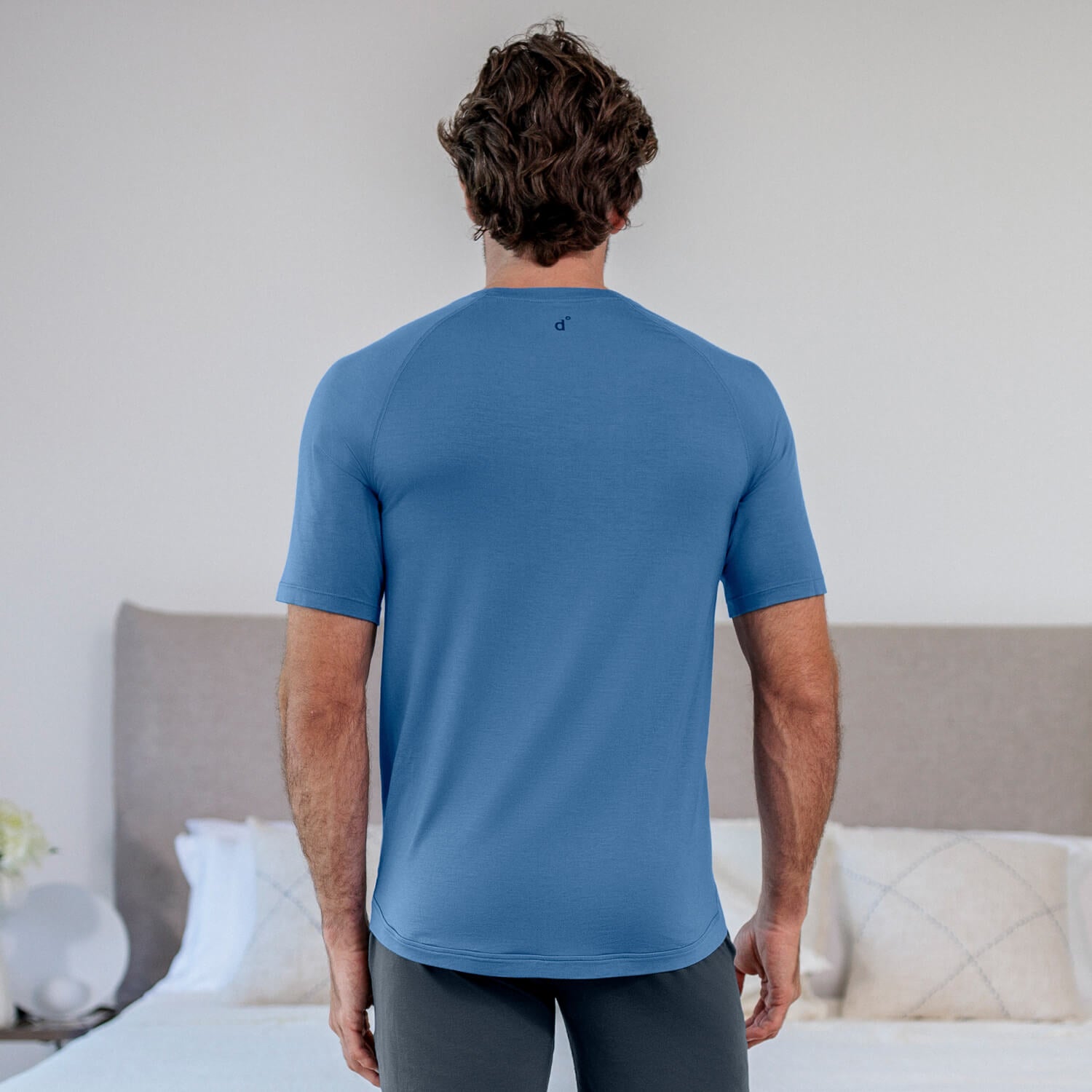 V-neck t-shirt Herren || Sky blue