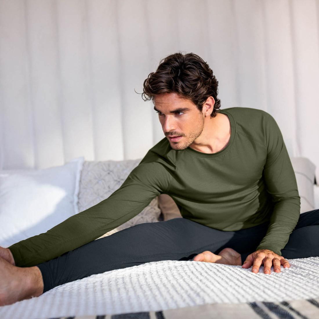 Langarmshirt Recovery Herren || Olive green