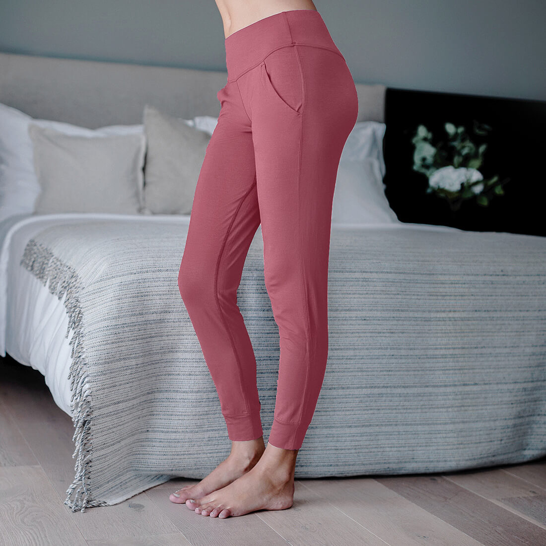 Pyjama Hose Damen || Maroon