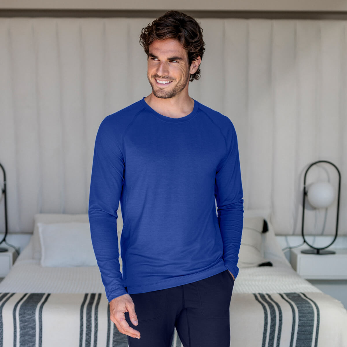 Recovery Pyjama Oberteil || Azure blue