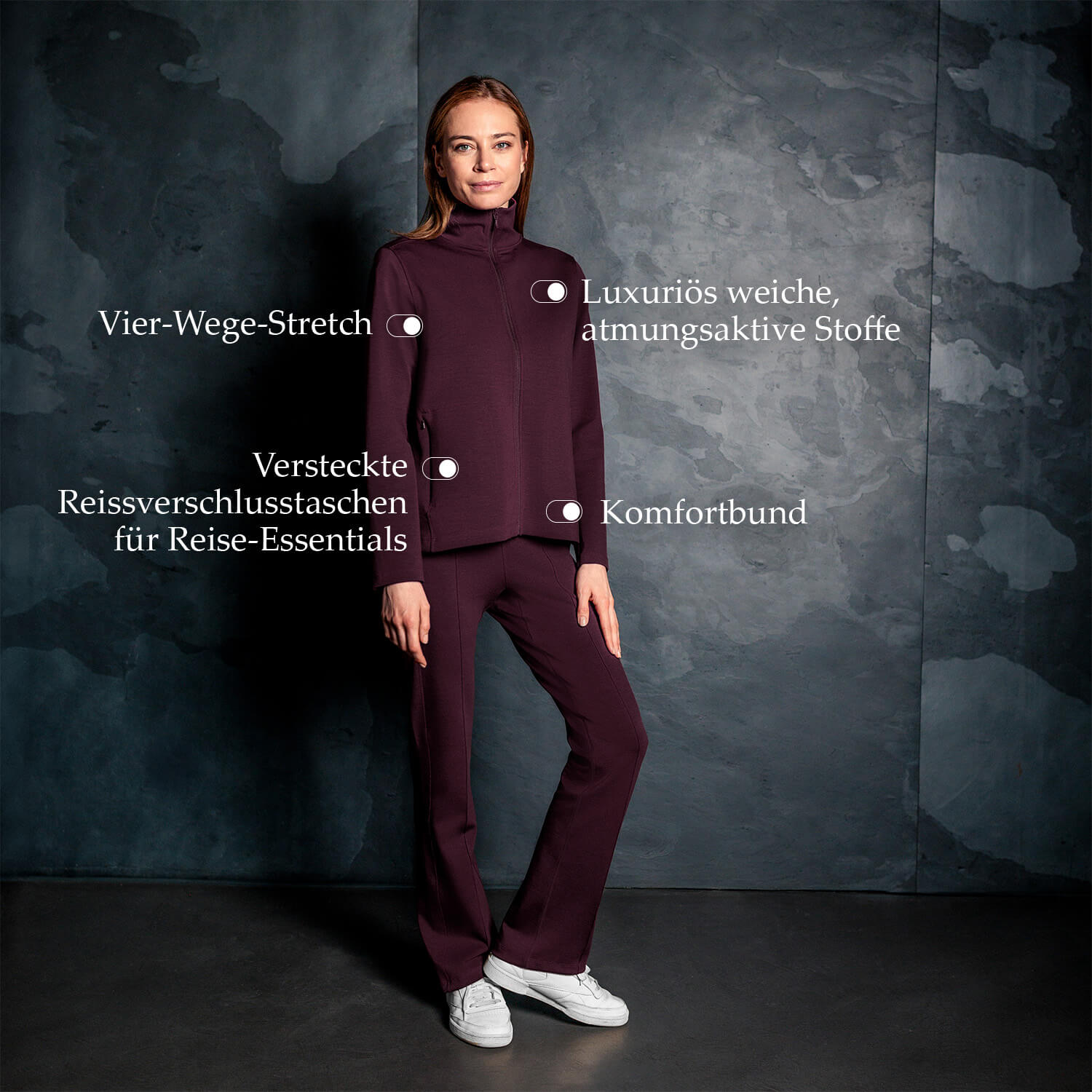 Damen Reisejacke || Mulberry