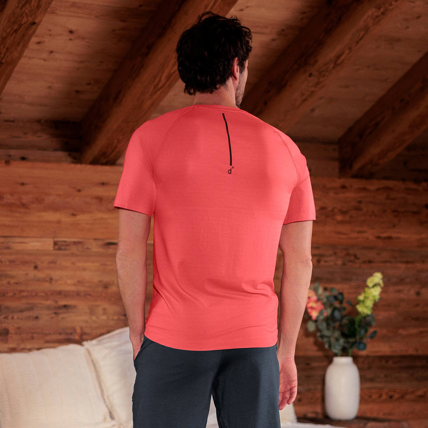 Recovery Pyjama T-Shirt || Coral blaze