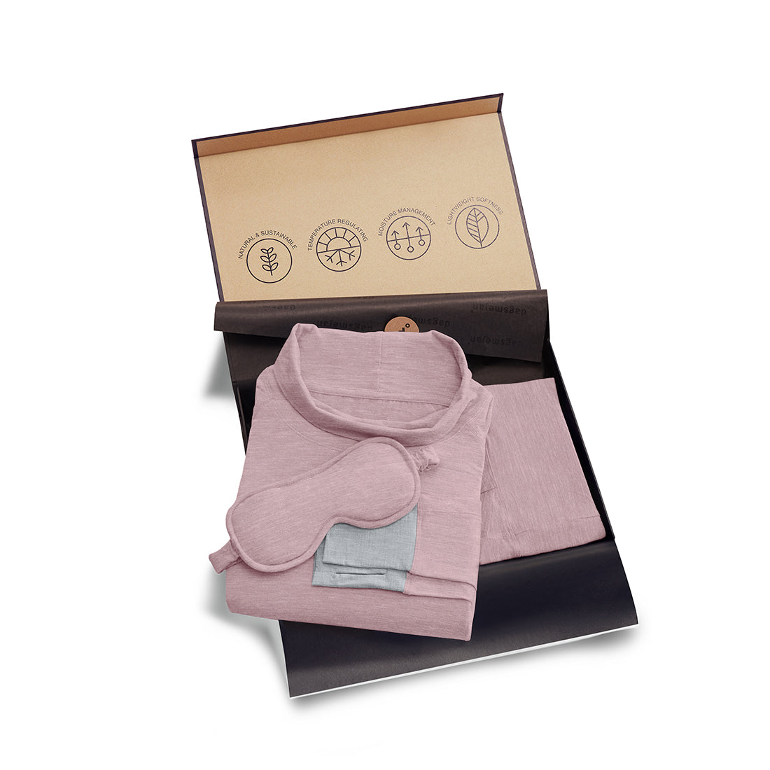 Geschenkset Pyjamas || Dusty pink melange