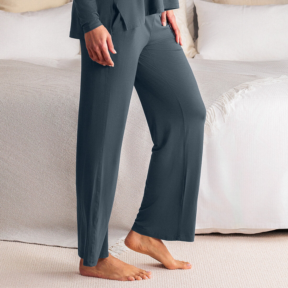 Atmungsaktive Pyjama Hose für Damen || Deep grey