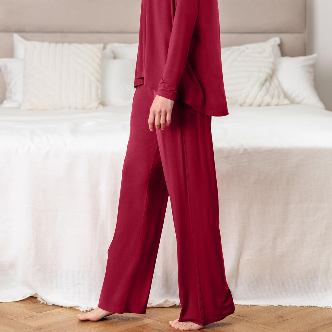 Lockere Schlafhose Damen || Ruby Plum