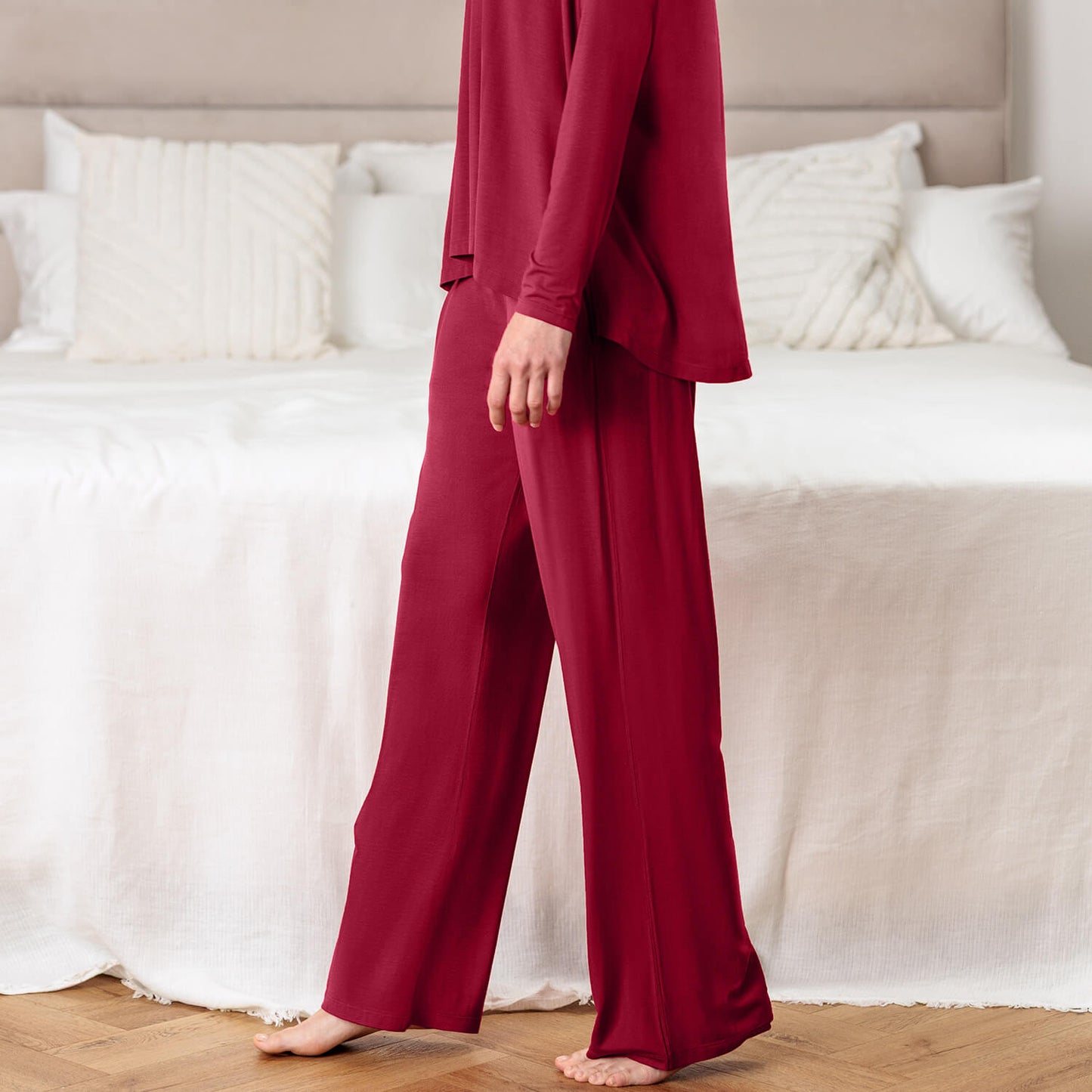 Lockere Schlafhose Damen || Ruby Plum