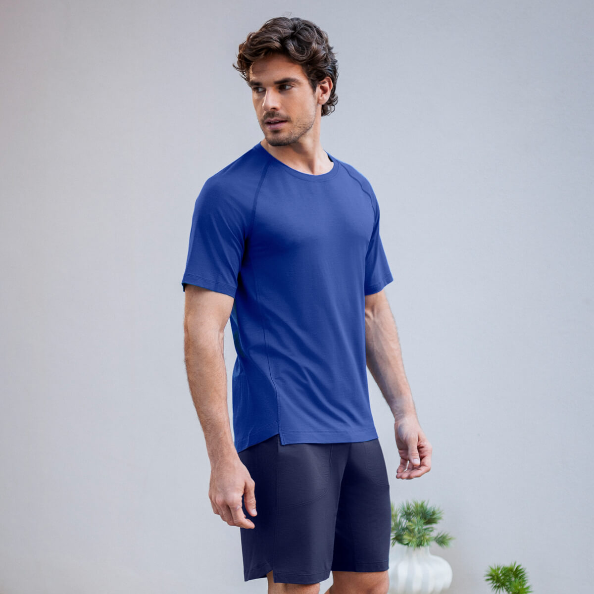 Smartes Pyjama Herren || Azure blue