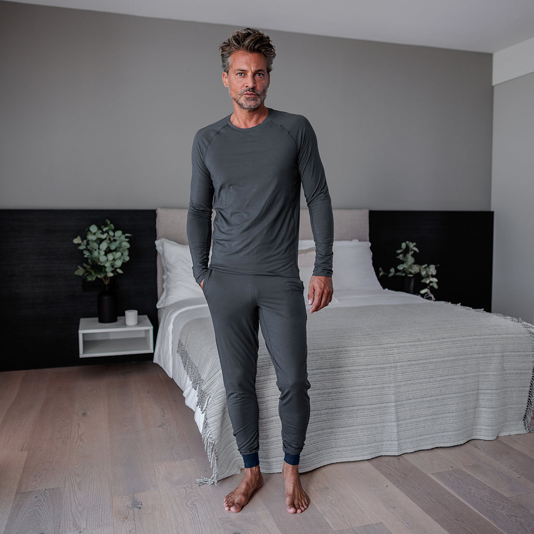 Schlafanzug Herren || Deep grey